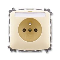 ABB TANGO Zásuvka 6619A-A06352 C s clonkami a popisovým polem IP40, slonová kost
