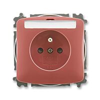 ABB TANGO Zásuvka 6619A-A06352 R2 s clonkami a popisovým polem IP40, vřesová červená
