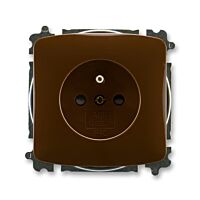ABB TANGO Zásuvka 6619A-A06357 H s clonkami IP40, hnědá