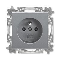 ABB LEVIT Zásuvka 6619H-A06557 03 s clonkami, rozměr 55 x 55 mm, IP40, ocelová