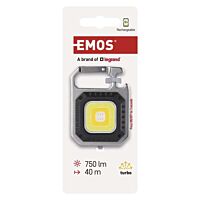 EMOS Svítilna LED COB nabíjecí 750lm, přívěšek IP44