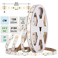 Pásek LED SMD s.b. 11,5W/m 24V IP20 50m