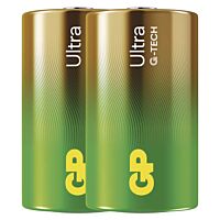 GP Baterie velký mono Ultra Alkaline balení 2ks