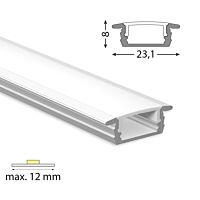 Vestavný hliníkový profil VP, 23x8 mm vč