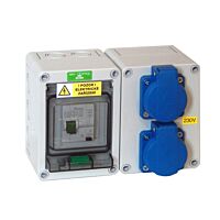 SPELSBERG Skříň EK 002s  130x190x100mm zásuvková, 2x230V/16A zpředu, s chráničem, není UV odolná