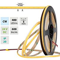 Pásek LED COB s.b. 6W/m 24V IP20 50m
