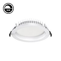 PROLUMIA Svítidlo LED Pro-Logic 160 stmívatelný DALI+0/1-10V, Ø190x53mm,pro výřez Ø 160-170mm, max.22W, IP54, bílá, nastavitelné 3000/3500/4000K