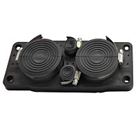 Průchodková příruba HIK-4-H černá dělená