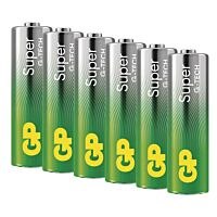 GP alkalická baterie SUPER AA (LR6) 6PP