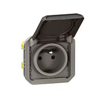 Zásuvka PLEXO 2P+T 16A IP55 antracit