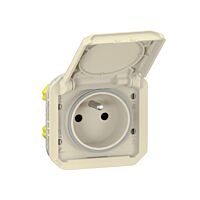 Zásuvka PLEXO 2P+T 16A cl. písek IP55