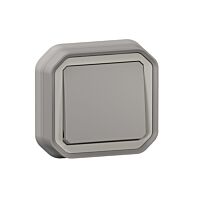 LEGRAND Spínač PLEXO 10A, 250V, střídavý přepínač č.6, pod omítku, IP55, šedá