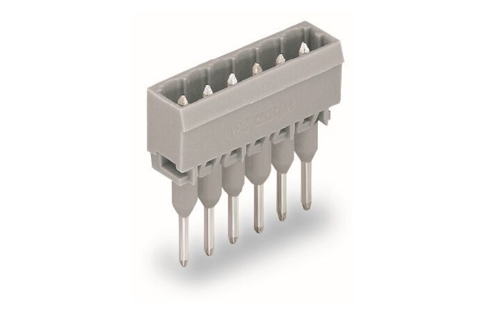 WAGO Konektor 231-170/003-000 (vidlice) pro řadové svorky Kolíky 1,2 × 1,2 mm Rovné provedení, šedá