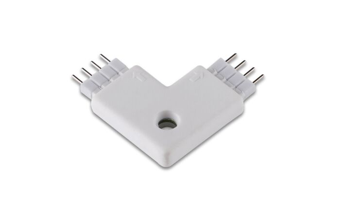 MCLED Konektor ML-111.022.21.5 propojovací, tvar L pro RGB LED pásky 10mm