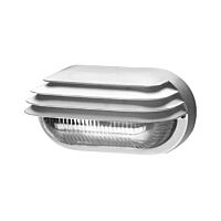 PANLUX Svítidlo SOG-M-40/B OVAL GRILL MAT 40W E27 IP44 bílá