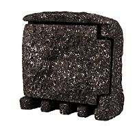 PANLUX Sloupek STONE 2xzásuvka kámen IP44 hnědá