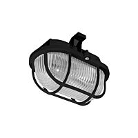 PANLUX Svítidlo OVAL PLAST 60W E27 IP44 černá