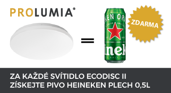 PROLUMIA - nakupte vybraná svítidla a získejte pivo Heineken