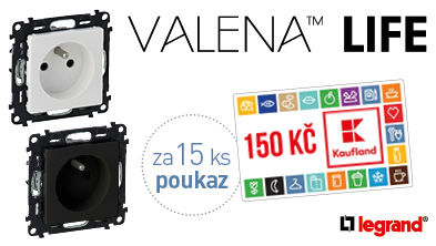 LEGRAND - Nakup zásuvky Valena Life a získej poukázku na 150 Kč