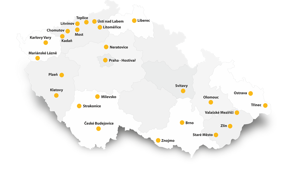 Mapa pobočky Elfetex