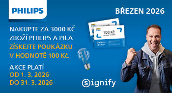 Nakupte za 3.000 Kč zboží Philips a Pila a získejte poukázku Elfetex v hodnotě 100 Kč! Nakupte za 3.000 Kč zboží Philips a Pila a získejte poukázku Elfetex v hodnotě 100 Kč!