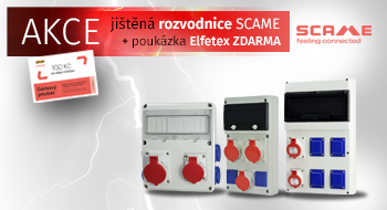 K jištěným rozvodnicím SCAME poukázka Elfetex zdarma K jištěným rozvodnicím SCAME poukázka Elfetex zdarma