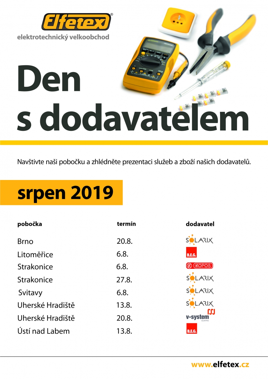 den s dodavatelem Elfetex